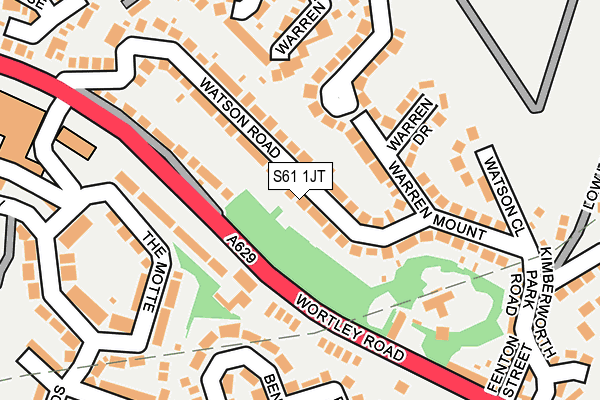 S61 1JT map - OS OpenMap – Local (Ordnance Survey) S61 1JT map - OS OpenMap – Local (Ordnance Survey)