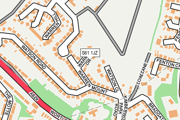 S61 1JZ map - OS OpenMap – Local (Ordnance Survey) S61 1JZ map - OS OpenMap – Local (Ordnance Survey)