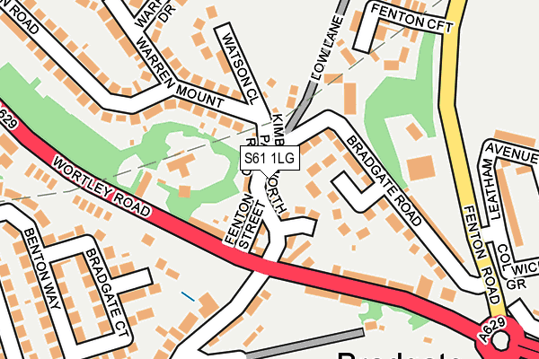 S61 1LG map - OS OpenMap – Local (Ordnance Survey) S61 1LG map - OS OpenMap – Local (Ordnance Survey)