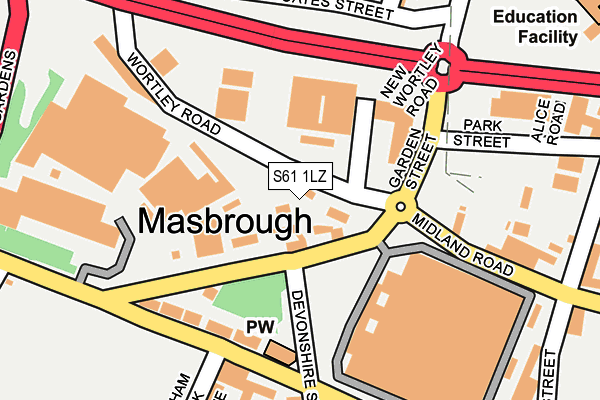 S61 1LZ map - OS OpenMap – Local (Ordnance Survey) S61 1LZ map - OS OpenMap – Local (Ordnance Survey)