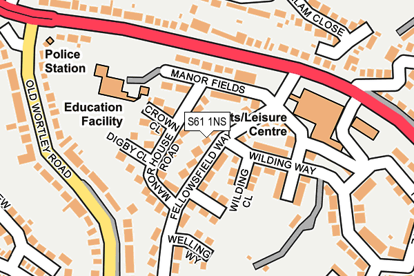 S61 1NS map - OS OpenMap – Local (Ordnance Survey) S61 1NS map - OS OpenMap – Local (Ordnance Survey)