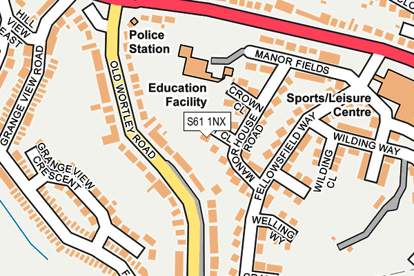 S61 1NX map - OS OpenMap – Local (Ordnance Survey) S61 1NX map - OS OpenMap – Local (Ordnance Survey)