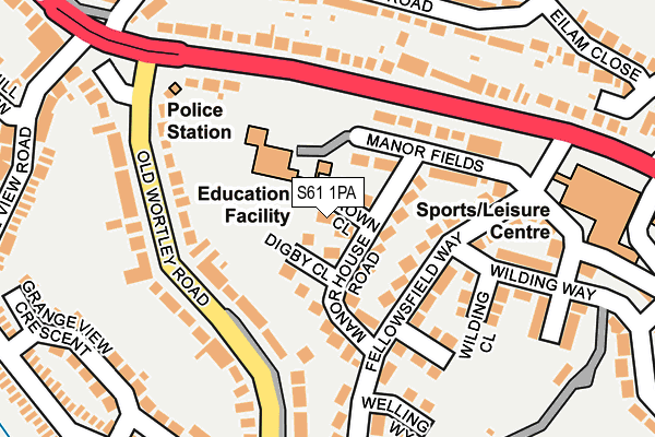 S61 1PA map - OS OpenMap – Local (Ordnance Survey) S61 1PA map - OS OpenMap – Local (Ordnance Survey)