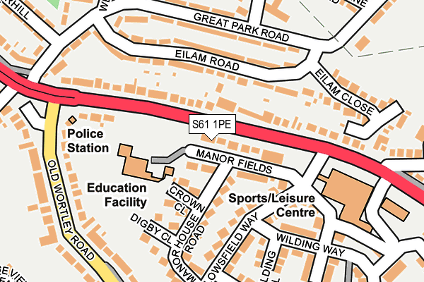 S61 1PE map - OS OpenMap – Local (Ordnance Survey) S61 1PE map - OS OpenMap – Local (Ordnance Survey)