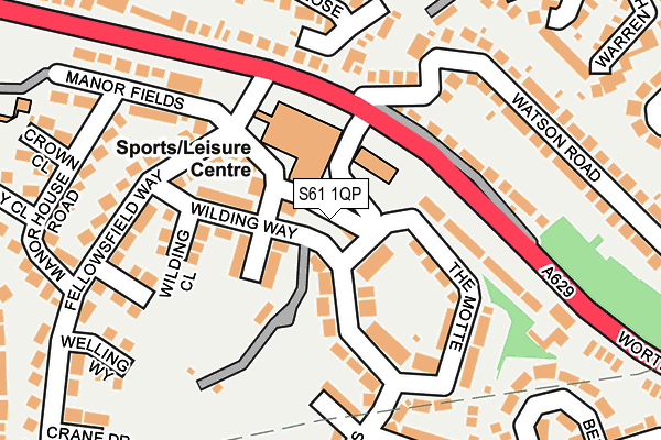 S61 1QP map - OS OpenMap – Local (Ordnance Survey) S61 1QP map - OS OpenMap – Local (Ordnance Survey)