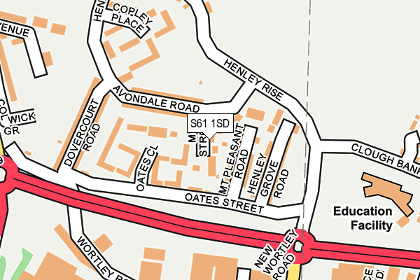 S61 1SD map - OS OpenMap – Local (Ordnance Survey) S61 1SD map - OS OpenMap – Local (Ordnance Survey)