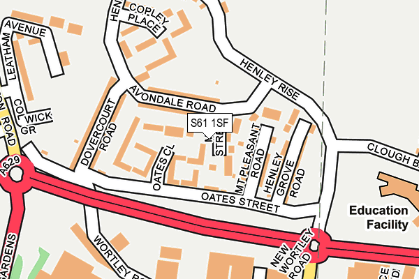 S61 1SF map - OS OpenMap – Local (Ordnance Survey) S61 1SF map - OS OpenMap – Local (Ordnance Survey)