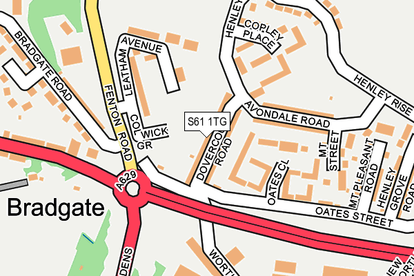 S61 1TG map - OS OpenMap – Local (Ordnance Survey) S61 1TG map - OS OpenMap – Local (Ordnance Survey)