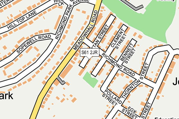 S61 2JR map - OS OpenMap – Local (Ordnance Survey) S61 2JR map - OS OpenMap – Local (Ordnance Survey)