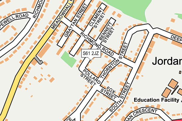 S61 2JZ map - OS OpenMap – Local (Ordnance Survey) S61 2JZ map - OS OpenMap – Local (Ordnance Survey)
