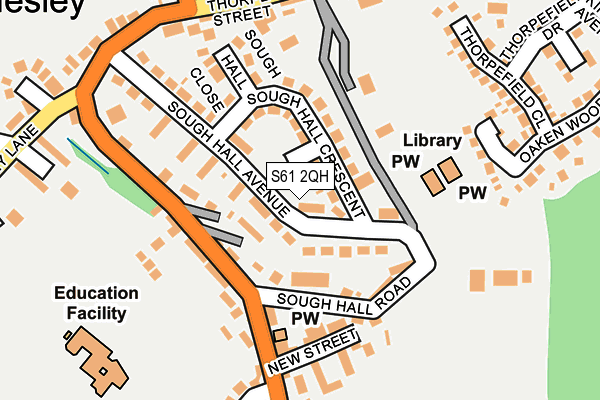 S61 2QH map - OS OpenMap – Local (Ordnance Survey) S61 2QH map - OS OpenMap – Local (Ordnance Survey)