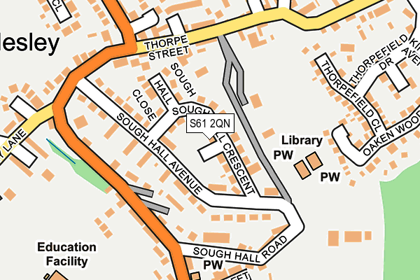 S61 2QN map - OS OpenMap – Local (Ordnance Survey)