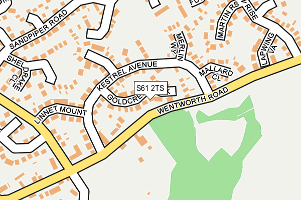 S61 2TS map - OS OpenMap – Local (Ordnance Survey) S61 2TS map - OS OpenMap – Local (Ordnance Survey)