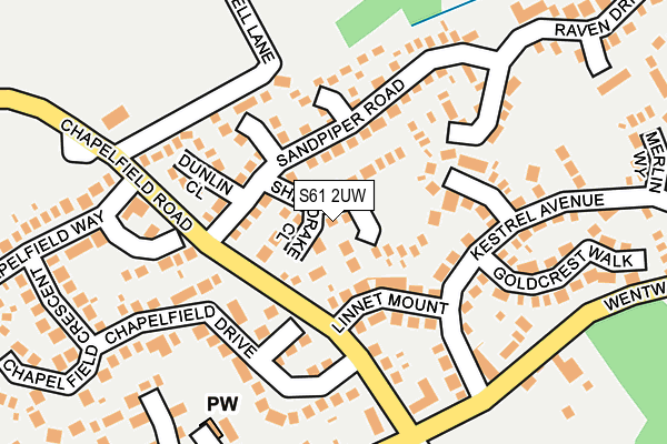 S61 2UW map - OS OpenMap – Local (Ordnance Survey) S61 2UW map - OS OpenMap – Local (Ordnance Survey)