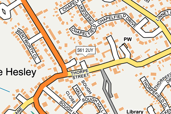 S61 2UY map - OS OpenMap – Local (Ordnance Survey) S61 2UY map - OS OpenMap – Local (Ordnance Survey)