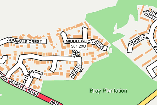 S61 2XU map - OS OpenMap – Local (Ordnance Survey) S61 2XU map - OS OpenMap – Local (Ordnance Survey)