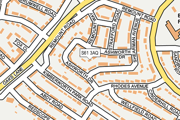 S61 3AQ map - OS OpenMap – Local (Ordnance Survey) S61 3AQ map - OS OpenMap – Local (Ordnance Survey)