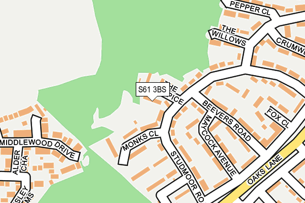S61 3BS map - OS OpenMap – Local (Ordnance Survey) S61 3BS map - OS OpenMap – Local (Ordnance Survey)