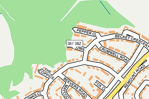 S61 3BZ map - OS OpenMap – Local (Ordnance Survey) S61 3BZ map - OS OpenMap – Local (Ordnance Survey)