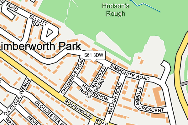 S61 3DW map - OS OpenMap – Local (Ordnance Survey) S61 3DW map - OS OpenMap – Local (Ordnance Survey)
