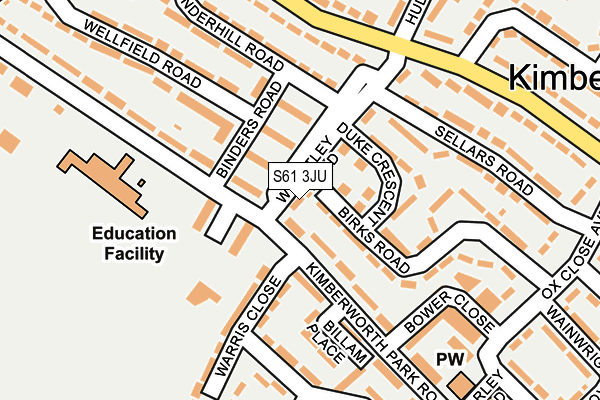 S61 3JU map - OS OpenMap – Local (Ordnance Survey) S61 3JU map - OS OpenMap – Local (Ordnance Survey)