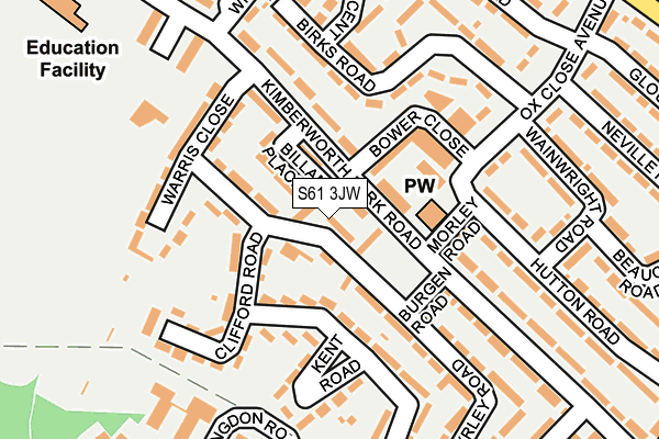 S61 3JW map - OS OpenMap – Local (Ordnance Survey) S61 3JW map - OS OpenMap – Local (Ordnance Survey)