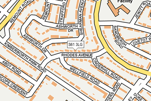 S61 3LG map - OS OpenMap – Local (Ordnance Survey) S61 3LG map - OS OpenMap – Local (Ordnance Survey)
