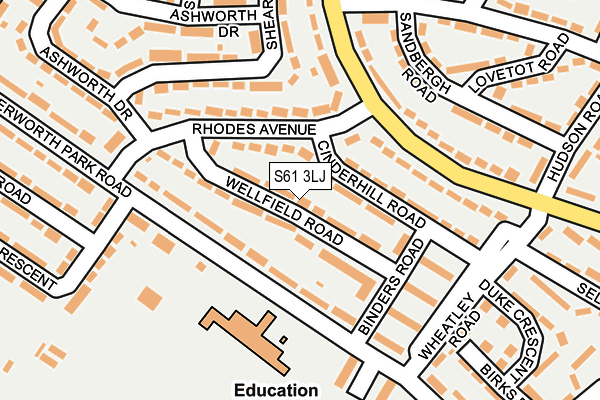 S61 3LJ map - OS OpenMap – Local (Ordnance Survey) S61 3LJ map - OS OpenMap – Local (Ordnance Survey)