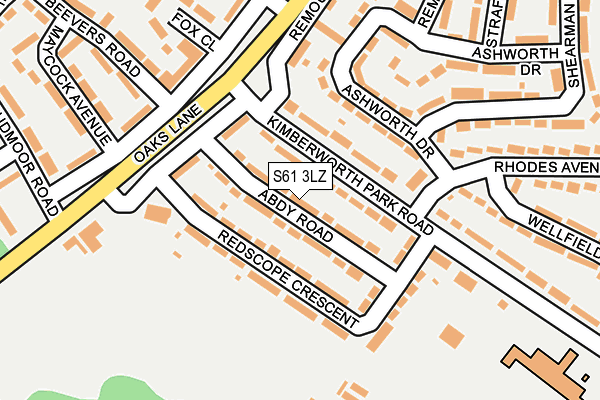 S61 3LZ map - OS OpenMap – Local (Ordnance Survey) S61 3LZ map - OS OpenMap – Local (Ordnance Survey)
