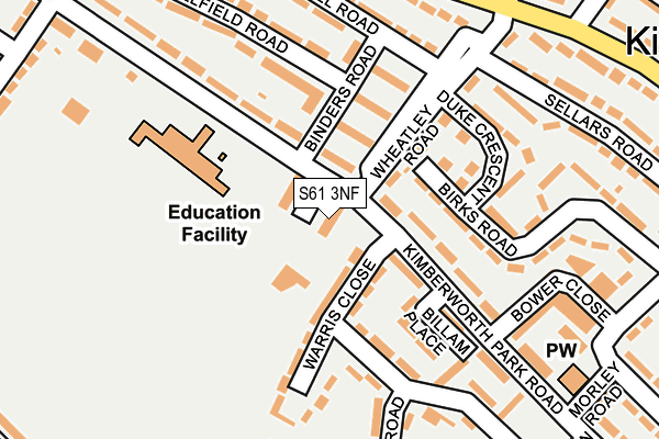 S61 3NF map - OS OpenMap – Local (Ordnance Survey) S61 3NF map - OS OpenMap – Local (Ordnance Survey)