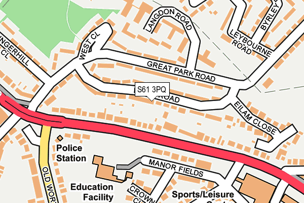S61 3PQ map - OS OpenMap – Local (Ordnance Survey) S61 3PQ map - OS OpenMap – Local (Ordnance Survey)