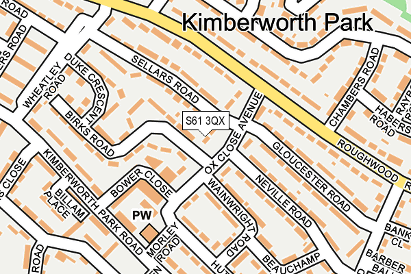 S61 3QX map - OS OpenMap – Local (Ordnance Survey) S61 3QX map - OS OpenMap – Local (Ordnance Survey)