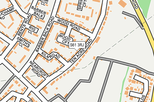 S61 3RJ map - OS OpenMap – Local (Ordnance Survey) S61 3RJ map - OS OpenMap – Local (Ordnance Survey)