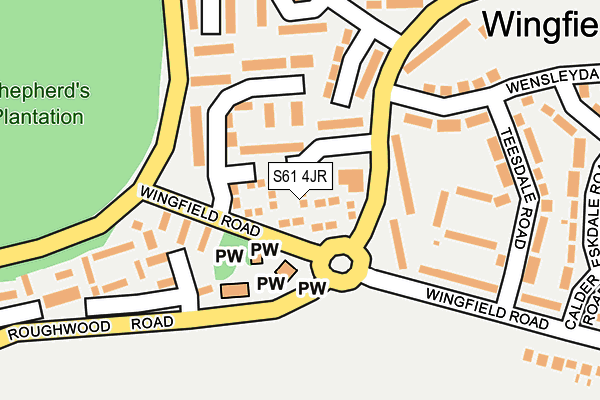 S61 4JR map - OS OpenMap – Local (Ordnance Survey) S61 4JR map - OS OpenMap – Local (Ordnance Survey)