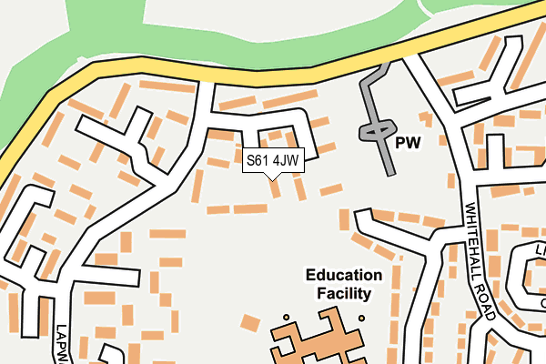 S61 4JW map - OS OpenMap – Local (Ordnance Survey) S61 4JW map - OS OpenMap – Local (Ordnance Survey)