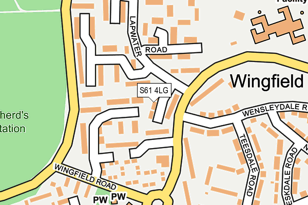 S61 4LG map - OS OpenMap – Local (Ordnance Survey) S61 4LG map - OS OpenMap – Local (Ordnance Survey)