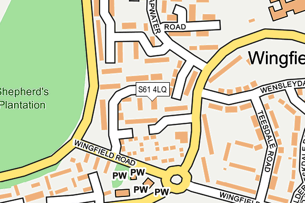 S61 4LQ map - OS OpenMap – Local (Ordnance Survey) S61 4LQ map - OS OpenMap – Local (Ordnance Survey)
