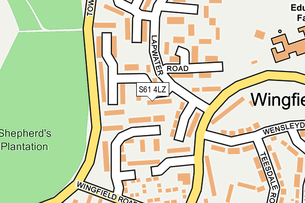 S61 4LZ map - OS OpenMap – Local (Ordnance Survey) S61 4LZ map - OS OpenMap – Local (Ordnance Survey)