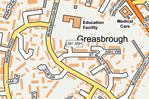 S61 4NH map - OS OpenMap – Local (Ordnance Survey) S61 4NH map - OS OpenMap – Local (Ordnance Survey)