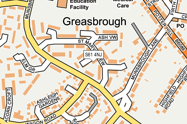 S61 4NJ map - OS OpenMap – Local (Ordnance Survey) S61 4NJ map - OS OpenMap – Local (Ordnance Survey)