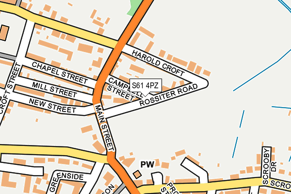 S61 4PZ map - OS OpenMap – Local (Ordnance Survey) S61 4PZ map - OS OpenMap – Local (Ordnance Survey)