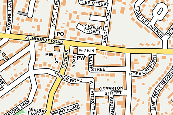 S62 5JR map - OS OpenMap – Local (Ordnance Survey) S62 5JR map - OS OpenMap – Local (Ordnance Survey)
