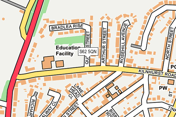 S62 5QN map - OS OpenMap – Local (Ordnance Survey) S62 5QN map - OS OpenMap – Local (Ordnance Survey)