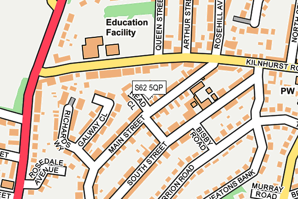 S62 5QP map - OS OpenMap – Local (Ordnance Survey) S62 5QP map - OS OpenMap – Local (Ordnance Survey)