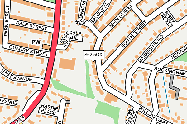 S62 5QX map - OS OpenMap – Local (Ordnance Survey) S62 5QX map - OS OpenMap – Local (Ordnance Survey)