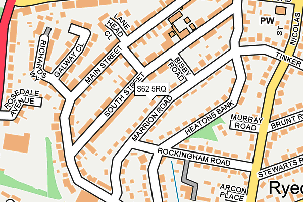 S62 5RQ map - OS OpenMap – Local (Ordnance Survey) S62 5RQ map - OS OpenMap – Local (Ordnance Survey)