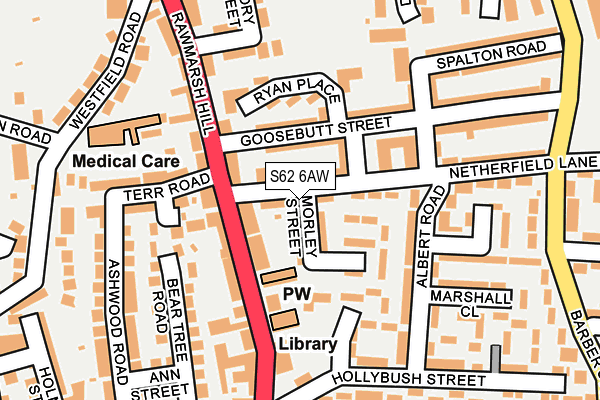 S62 6AW map - OS OpenMap – Local (Ordnance Survey) S62 6AW map - OS OpenMap – Local (Ordnance Survey)