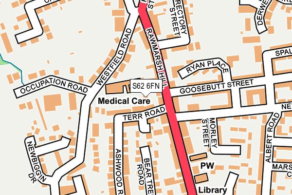 S62 6FN map - OS OpenMap – Local (Ordnance Survey) S62 6FN map - OS OpenMap – Local (Ordnance Survey)