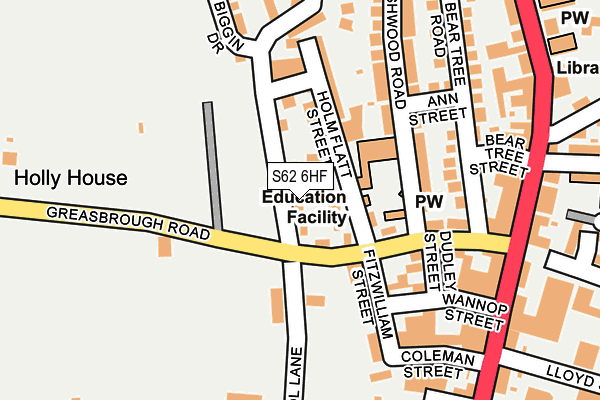 S62 6HF map - OS OpenMap – Local (Ordnance Survey) S62 6HF map - OS OpenMap – Local (Ordnance Survey)