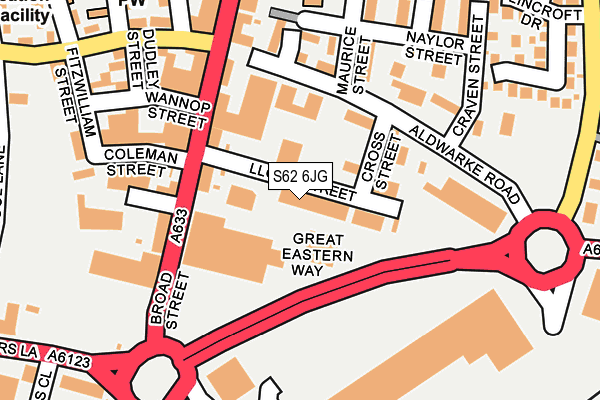 S62 6JG map - OS OpenMap – Local (Ordnance Survey) S62 6JG map - OS OpenMap – Local (Ordnance Survey)